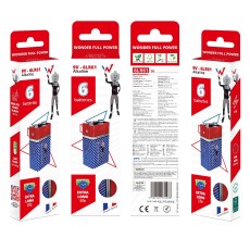 Battery Alkaline Wonder Full Power 6LR61 9V Pcs. 6