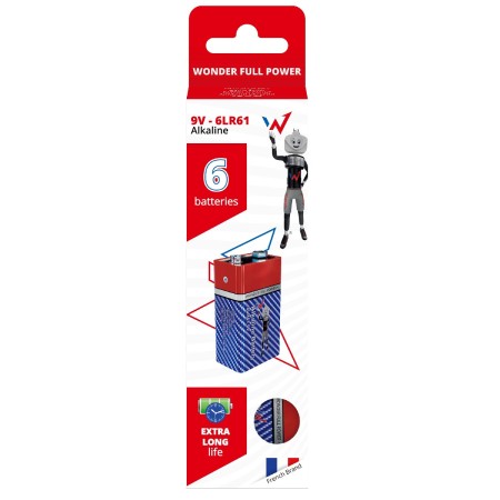 Battery Alkaline Wonder Full Power 6LR61 9V Pcs. 6