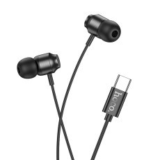 Hands Free Hoco M122 Power Earphones Stereo 3.5mm with Microphone and Operation Control Button 1.2m Black