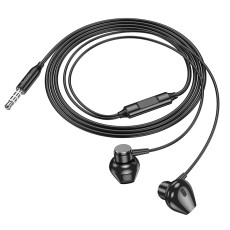 Hands Free Hoco M125 Smart Earphones Stereo 3.5mm with Microphone and Operation Control Button 1.2m Black