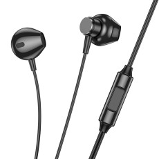 Hands Free Hoco M125 Smart Earphones Stereo 3.5mm with Microphone and Operation Control Button 1.2m Black