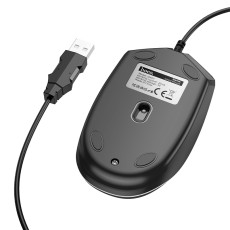 Wired Gaming Mouse Hoco GM37 Wonderful 4 Buttons with Lighting 2400 DPI Black