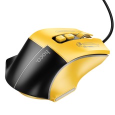 Wired Gaming Mouse Hoco GM31 Overlord 7 Buttons with Lighting 3600 DPI Black-Yellow