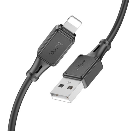 Data Cable Hoco X101 Assistant USB-A  to Lightning 2.4A  Black 1m