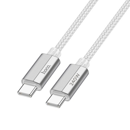 Data Cable Hoco U134 Primero USB-C to USB-C 240W Grey 1.8m