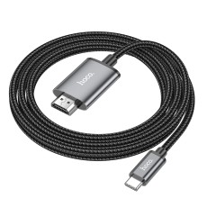 Data Cable Hoco UA27 Type-C to HDMI 4K 30Hz 2m Braided Black