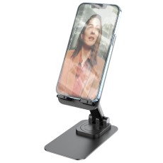 Hoco Phone Desk Aluminum Stand PH50 Ivey 360° Compatible with Devices 4.5"-7" Black
