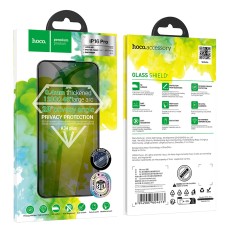 Tempered Glass Hoco A34 Plus 9D Large Arc Dustproof Anti-spy 0.4mm για Apple iPhone 16 Pro
