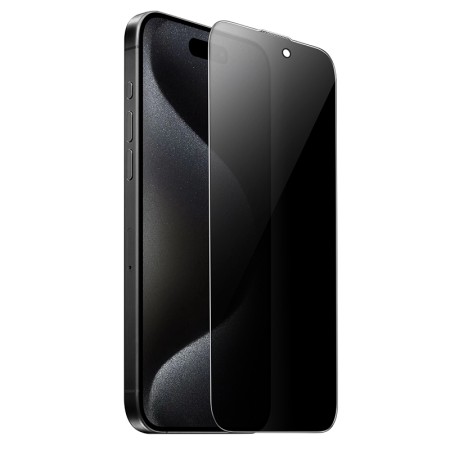 Tempered Glass Hoco A34 Plus 9D Large Arc Dustproof Anti-spy 0.4mm για Apple iPhone 16 Pro