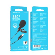 Microphone Hoco BFK11 Elegant Lavalier with USB-C Cable 2m