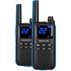 Walkie Talkie Sencor SMR 700 Blue Radio Stations with 16 Channels and Range up to 8 km