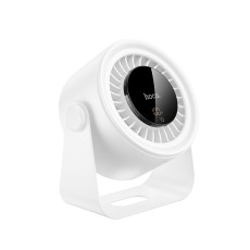 Hoco HX66 Desktop Fan 3000mAh 5 Airflow Speeds with LED Display White