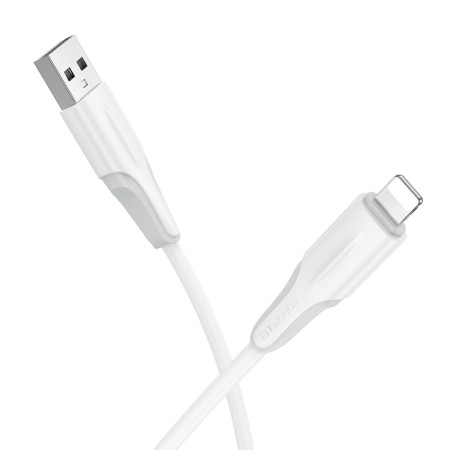 Data Cable Borofone BX119 New USB to Lightning 2.4A 1m White