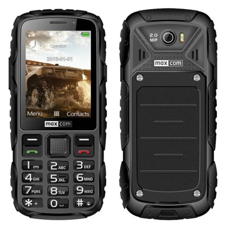 Maxcom MM920 L 2.8" Water-dust proof IP67 with Torch, FM Radio (Works without Handsfre) and Camera Black