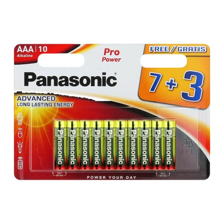 Battery Panasonic Alcaline Pro Power LR03 size AAA 1.5V Pcs. 7+3