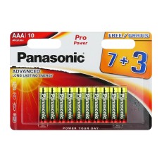 Battery Panasonic Alcaline Pro Power LR03 size AAA 1.5V Pcs. 7+3