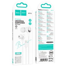 Hands Free Hoco Benevolent with Microphone Lightning  White 1.2m