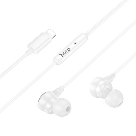 Hands Free Hoco Benevolent with Microphone Lightning  White 1.2m