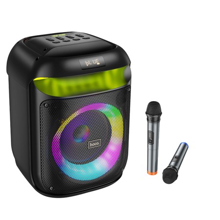 Wireless Speaker Hoco HA13 Ramon TWS BT V5.4 60W 4000mAh USB 3.5mm Micro SD with 2 Wireless Microphones and Lighting