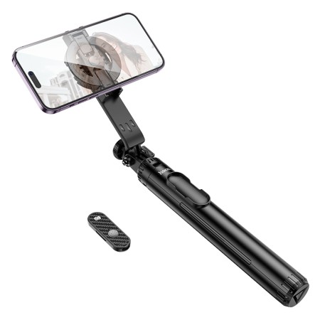 Holder and Selfie Stick Hoco K25 Sherkhan Live Broadcast for Devices 4.5"-7" 55mAh Height 1.5m Black