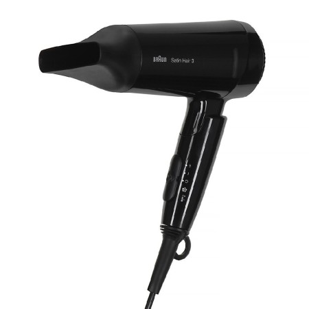Hair Dryer Braun HD350 Satin Hair 3 Style & Go 1600W 2 Heating Levels Black