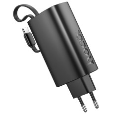 Power Bank Hoco J148 Handy 5000mAh PD20W QC3.0A Charger with 1xUSB-C Port and 1xUSB-C Cacle Black