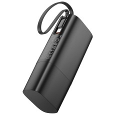 Power Bank Hoco J148 Handy 5000mAh PD20W QC3.0A Charger with 1xUSB-C Port and 1xUSB-C Cacle Black