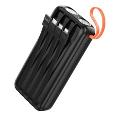 Power Bank Hoco J151A Spirit 20000mAh with 4 Output Cables, Flashlight and LED Display Black