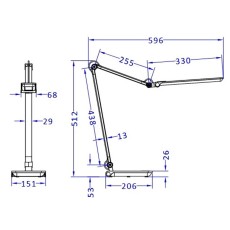 Desk Lamp Maxcom ML5000 Craft 10W with Touch Controls for Lighting Modes and Brightness 30000h Working Time Grey