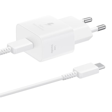 Samsung Super Fast Charger EPT2510XWEGEU 25W USB-C White + USB-C to USB-C Cable White