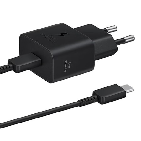 Samsung Super Fast Charger EPT2510XBEGEU 25W USB-C Black + USB-C to USB-C Cable Black