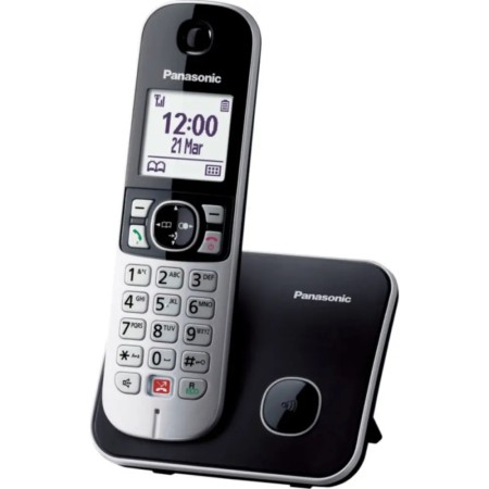 Dect/Gap Panasonic KX-TG6851GRB  with Large White and Speaker Phone Black with Shockproof Packaging