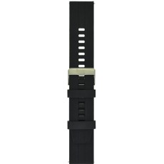 Watchband Hoco 20mm Universal Black Silicon Band with Silver Buckle