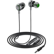 Hands Free Acefast L4 Earphones Stereo 3.5mm Braided Black 1.2m with HD Mic and Operation Buttons