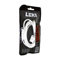 Data and Charging Cable Leki Black Concept USB-C to Lightning 2m Braided White