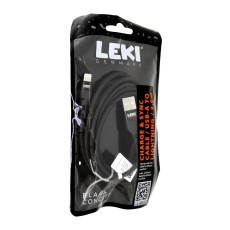 Data and Charging Cable Leki Black Concept USB-A to Lightning 2m Braided Black