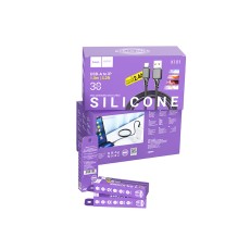 Hoco X101 Silicon Assistant USB-A to Lightning Fast Charging Cable 2.4A Black 1m 30 pcs Set