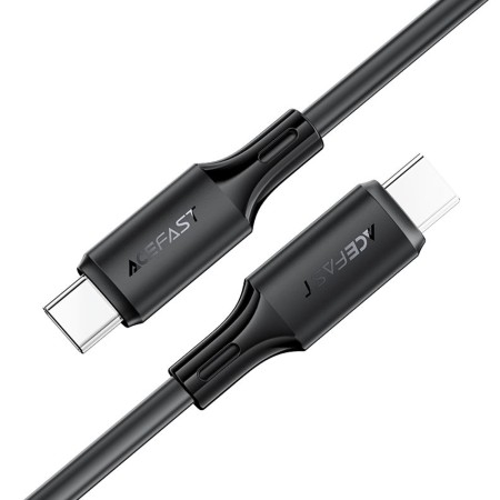 Data Cable Acefast C17-03 USB-C  to USB-C PD60W 3A Fast Charge USB2.0 Silicon Black 1.2m