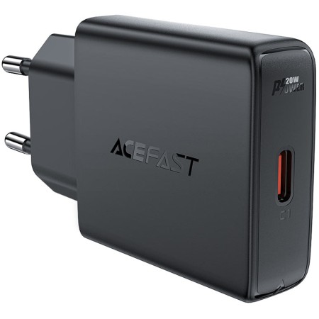 Travel Charger Acefast A65 Ultra Thin Fast Charging 1xUSB-C PD20W QC3.0 GaN Black