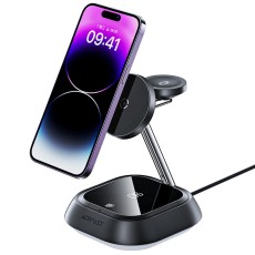 Acefast E16 3-in-1 20.5W Wireless Charging Desktop Stand for Charging 3 Devices with LED Lighting Black