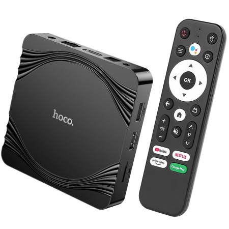 Hoco DQ10 Navio TV Box 4K UHD 60Fps with WiFi RJ45 4GB RAM + 32GB ROM v5.0 Android12
