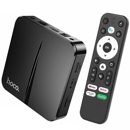 Hoco DQ09 Barco TV Box 4K UHD 60Fps with WiFi RJ45 4GB RAM + 64GB ROM v5.0 Android12