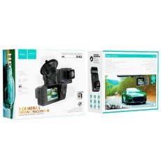 Windshield Cam Hoco DI62 Warrior 720p HD 150mAh Wifi Ultra Wide Angle Lens 145° 2" Display with 3 Cameras Simultaneous Recording