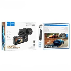 Windshield Cam Hoco DI63 Universe 720p HD 150mAh Wifi Ultra Wide Angle Lens 145° 2" Display with 3 Cameras Simultaneous Recording