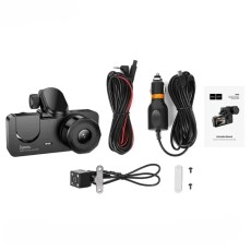 Windshield Cam Hoco DI63 Universe 720p HD 150mAh Wifi Ultra Wide Angle Lens 145° 2" Display with 3 Cameras Simultaneous Recording