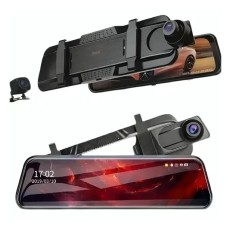 Rearview Mirror Mounted Cam Hoco DI36 1080p Full HD Ultra Wide Angle Lens 145° 9.66" Touch Screen Display and 720p Rear View Camera