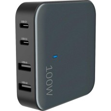 Yenkee YAC 4100 Desk Charger / Power Station with 4 Charging Outputs 2xUSB-C and 2xUSB-A  PD QC 100W Black