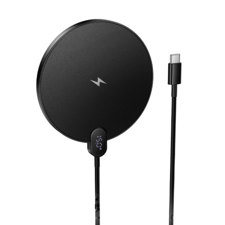 Charger Hoco CW62 Peak PD15W Ultra-thin with LED Digital Real-Time Display 1.2m Black