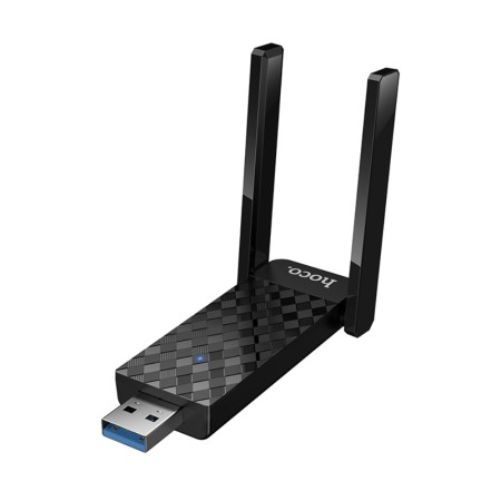 Wifi Usb 2.0 Adapter Hoco HI34 WiFi 6 USB-A 600Mbps Plug and Play with 2 Antennas