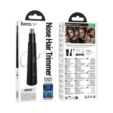 Rechargeable Nose Facial and Body Trimmer Hoco HP37 320mAh with 3 Interchangeable Heads Black